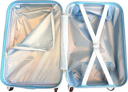 Fast Forward Kids Licensed Hard-Side 21” Spinner Luggage Lightweight Carry-On Suitcase (Bluey)