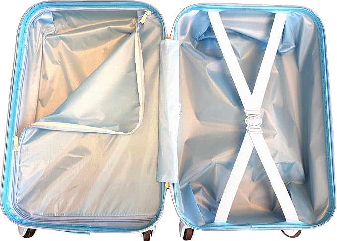 Fast Forward Kids Licensed Hard-Side 21” Spinner Luggage Lightweight Carry-On Suitcase (Stitch I)