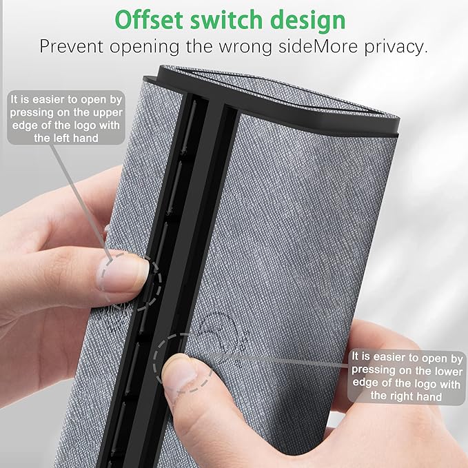 7-Day AM/PM Pill Organizer with Scratch-Resistant Leather Case - Portable Weekly Travel Medicine Box with Detachable Daily Pods & Privacy Design (Silver Black)