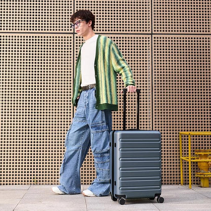 NINETYGO Medium Checked Luggage 24 Inch, Checking In Luggage with Smooth Spinner Wheels, Expandable, Hard Shell PC+ABS Suitcase, Lightweight Travel Luggage, TSA Approved (Grey, Andes)