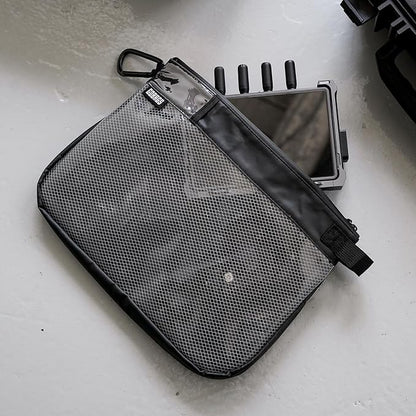 GOBAGS Production Zipper Bags - Electronics & Camera Accessories Bag - Cable organizer, Gear Accessory Pouch, Travel Camera Essentials (Large, Black)