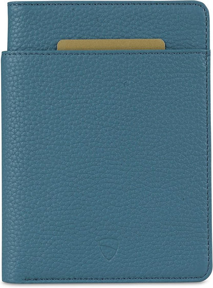Vaultskin Leather Passport Holder, Slim RFID Blocking Travel Wallet for Men and Women, Fits Passport, Credit Cards, ID, Cash, Passport Cover Ideal Travel Accessories with Gift Box (Kensington)