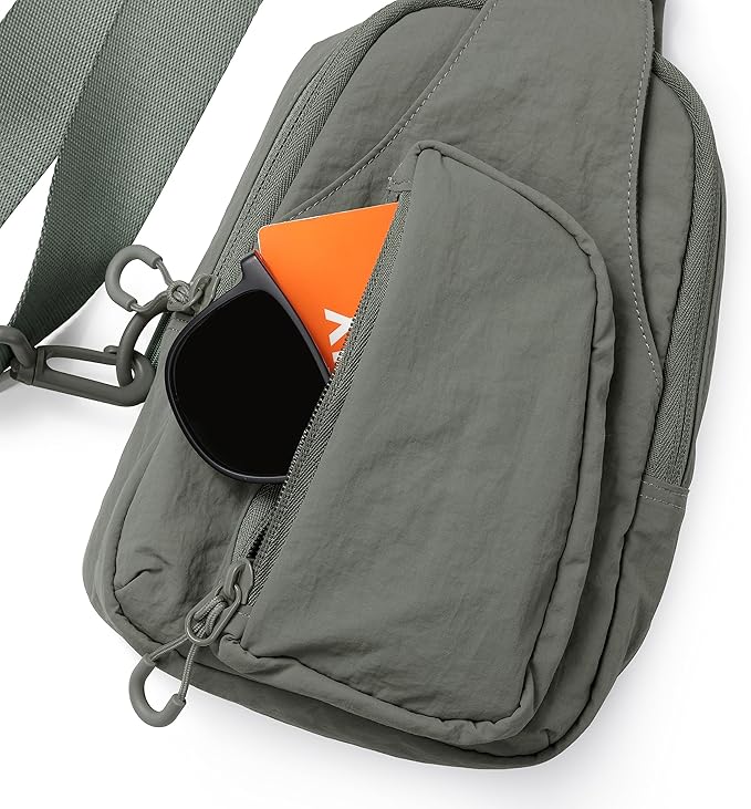 ODODOS Daily Sling Bag with Adjustable Straps Crossbody Chest Bag Lightweight Small Backpack for Casual Traveling Hiking