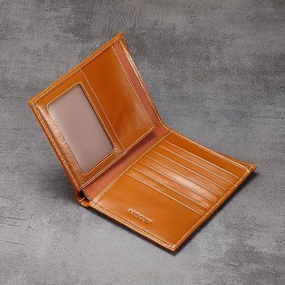 HISCOW Italian Leather Passport Holder for Travel - RFID Blocking Wallet Cover with Secure Organizer for Men & Women, US & Foreign Trips, Antiqued Brown