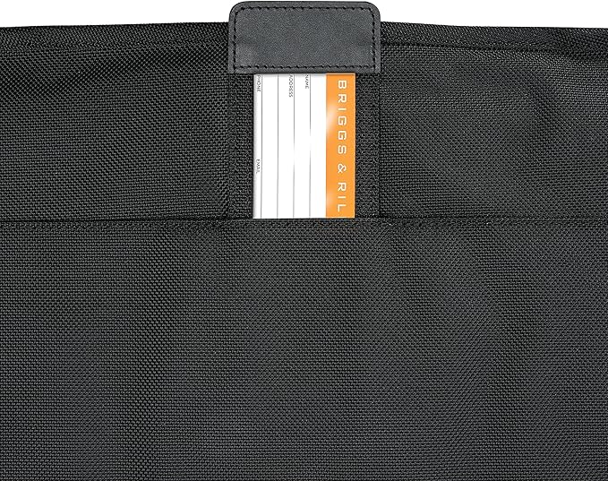 Briggs & Riley Classic Garment Bag for Hanging Clothes - Suit & Dress Travel Bag for Men & Women, Wrinkle Reducing Luggage for Shirts, Tuxedos, & Coats, Smooth Zipper - Baseline Collection, Black