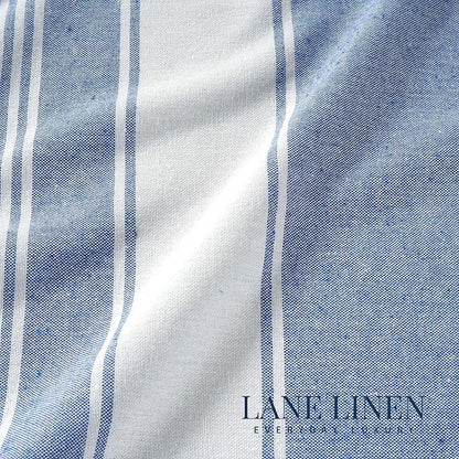 LANE LINEN Turkish Beach Towels, 2 Pack Extra Large Beach Towel, Pre-Washed for Soft Feel, Oversized Sand Free Quick-Dry Pool Towel, Beach Towels for Adults, 39"x71" - Forever Blue