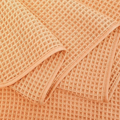 POLYTE Microfiber Oversize Quick Dry Lint Free Bath Towel, 60 x 30 in, 4 Pack (Waffle Weave)