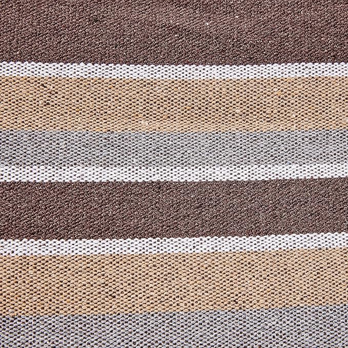 Amazon Basics Double Hammock with 9-Foot Space Saving Steel Stand and Carrying Case, 450 lb Capacity, Cream Wave, 110x47x43 inches