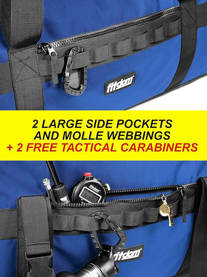 Fitdom 132L 36" Heavy Duty Extra Large Sports Gym Equipment Travel Duffel Bag W/Adjustable Shoulder & Compression Straps. Perfect for Soccer Baseball Basketball Hockey Football Team Coaches & More