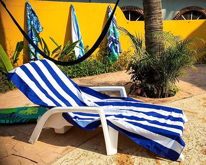 Elite Trend Microfiber Beach Towel for Adults with Bag - Extra Large 78x35 inch Lightweight Sand Free Quick Dry Towel for Travel, Swimming, Yoga, Camping (Cabana Navy)