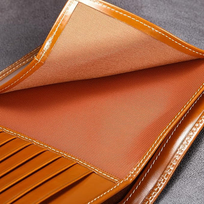 HISCOW Italian Leather Passport Holder for Travel - RFID Blocking Wallet Cover with Secure Organizer for Men & Women, US & Foreign Trips, Antiqued Brown