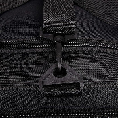 K-Cliffs Heavy Duty Tactical Range Duffel Quality Gear Travel Sports Gym Equipment Bag Military Molle Lockable Zippers with US Flag Patch 27 Inch Black