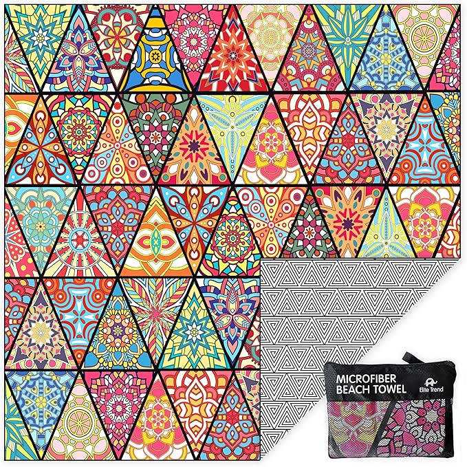 Quick Dry Towel Extra Extra Large 72x72 Inch - Microfiber Beach Towel - Perfect for Beach, Travel, Swimming, Pool, Yoga, Hiking, Camping - Lightweight, Fast Drying, Compact for Adults (Havana)