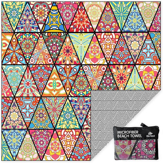 Quick Dry Towel Extra Extra Large 72x72 Inch - Microfiber Beach Towel - Perfect for Beach, Travel, Swimming, Pool, Yoga, Hiking, Camping - Lightweight, Fast Drying, Compact for Adults (Havana)