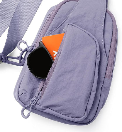 ODODOS Daily Sling Bag with Adjustable Straps Crossbody Chest Bag Lightweight Small Backpack for Casual Traveling Hiking