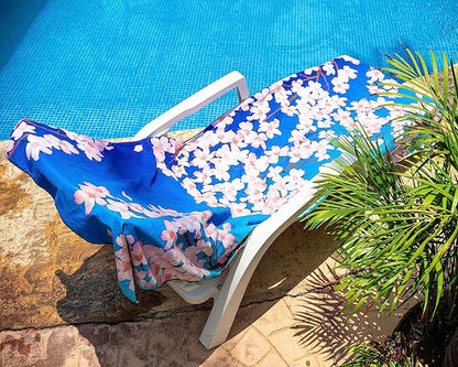 Elite Trend Quick Dry Towel Extra Large 78x35 Inch - Microfiber Beach Towel - Perfect for Beach, Travel, Swimming, Pool, Yoga, Hiking, Camping - Lightweight, Fast Drying, Compact for Adults (Sakura)