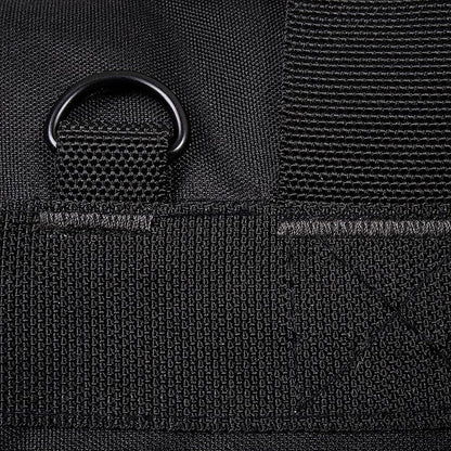 K-Cliffs Tactical Range Duffel Heavy Duty Large Gear Duffle Durable Quality Travel Sports Gym Equipment Bag Military Molle with Lockable Zippers with US Flag Patch 33 Inch Black