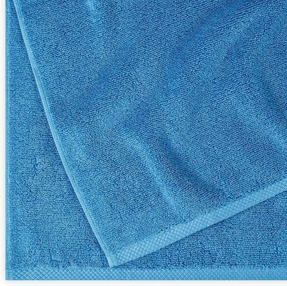Amazon Basics 2 Piece Quick-Dry Oversize Bath Towel, 100% Cotton, Lake Blue, 54" x 30"