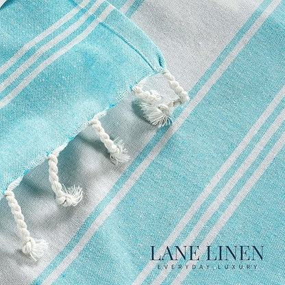 LANE LINEN Oversized Beach Towel - Beach Towels 4 Pack, Pre-Washed Pool Towel, Extra Large Beach Towel, Quick Dry & Sand Free, Lightweight Travel Towel, 39"x71" - Aqua