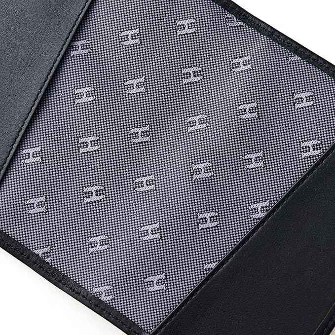 Passport Holder for Travel, Men & Women, RFID Handcrafted Nappa Leather Passport Cover & Case, Gift Box & Pouch for Birthday & Christmas, Black